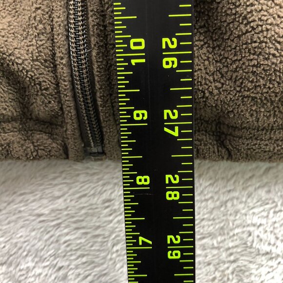 Bass Pro Shops Mens Fleece Jacket Large Full Zip Ooutdoors Brown Stand Collar - Picture 7 of 15